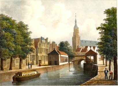 110. Le marché aux poissons, et l'église St. Jean, à Gouda