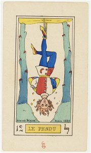 12 Le Pendu, Oswald Wirth Tarot Deck 1889 BnF