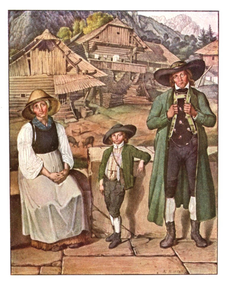 114 Bauersleute aus Passail, Karl Ruß, um 1813