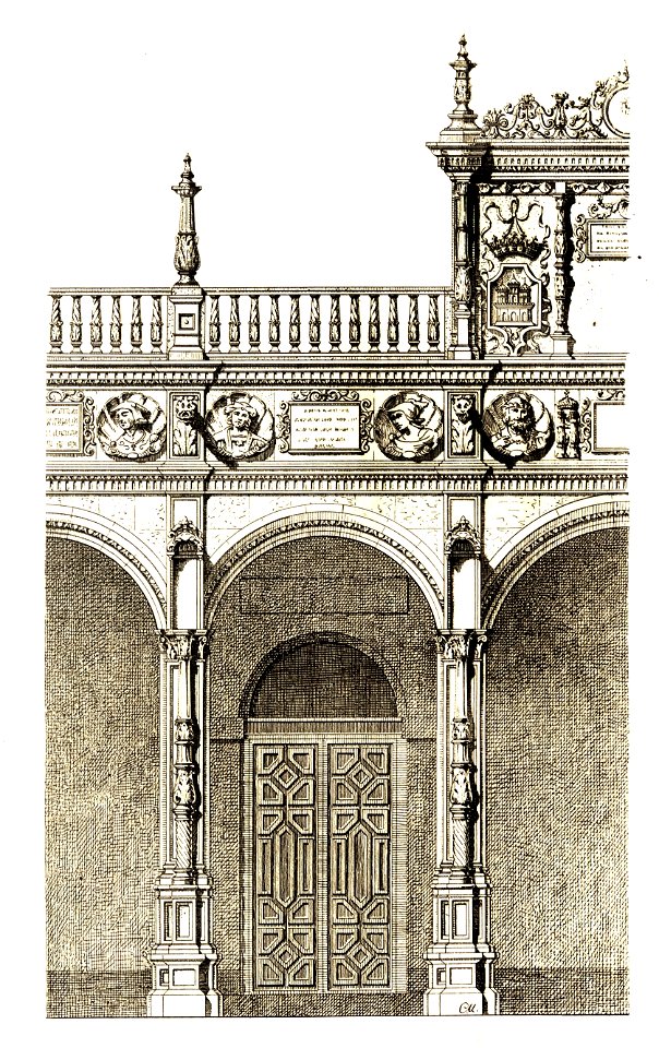 117b Tafel 7 - Burgos, aus dem Vorhofe des Königshospitals