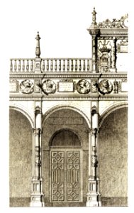 117b Tafel 7 - Burgos, aus dem Vorhofe des Königshospitals