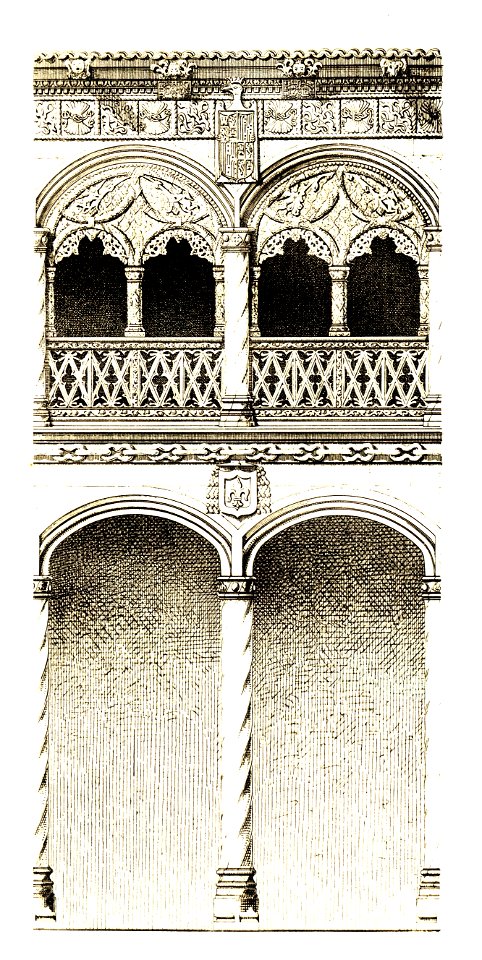 120a Tafel 10 Valladolit, Hof in San Gregorio