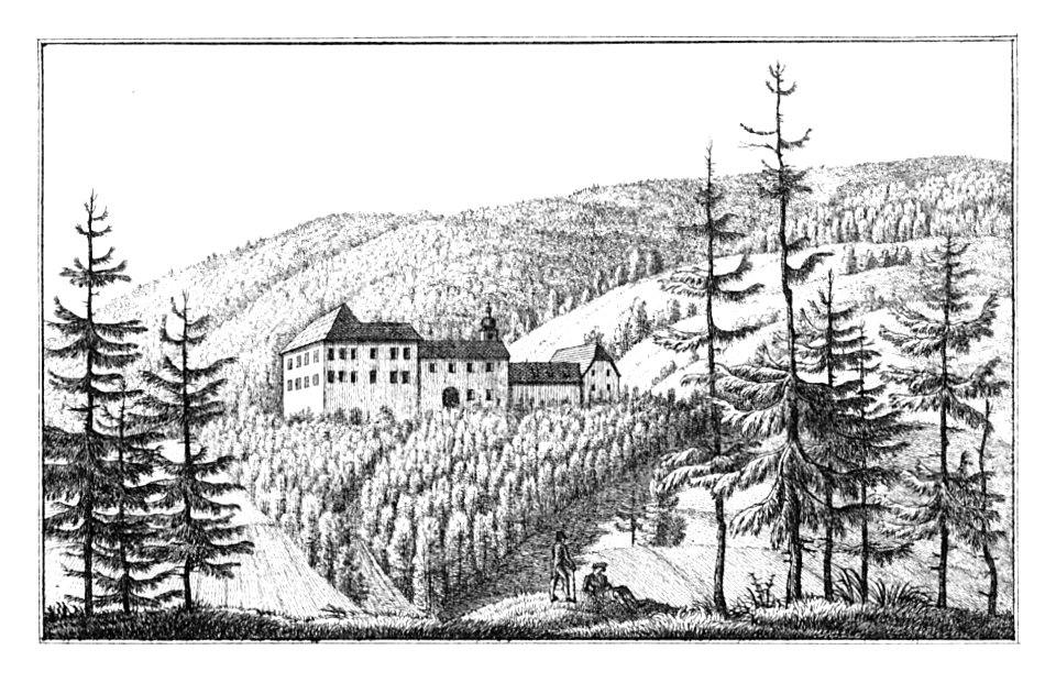 125 Haus am Bacher — Hompos. Pivola - lith. v. Folwarczni - J.F.Kaiser Lithografirte Ansichten der Steiermark 1830