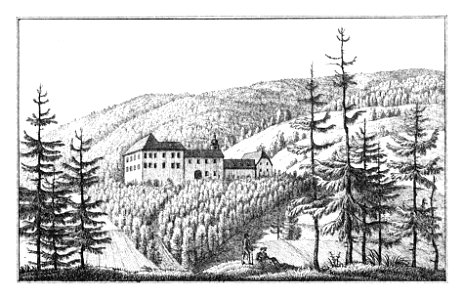 125 Haus am Bacher — Hompos. Pivola - lith. v. Folwarczni - J.F.Kaiser Lithografirte Ansichten der Steiermark 1830