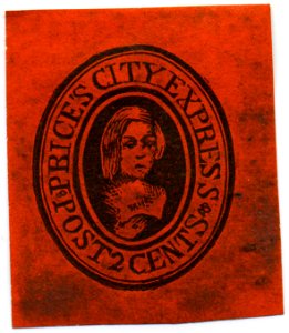 119L1 1857-58 Price's City Express - Post 2 Cents - Red