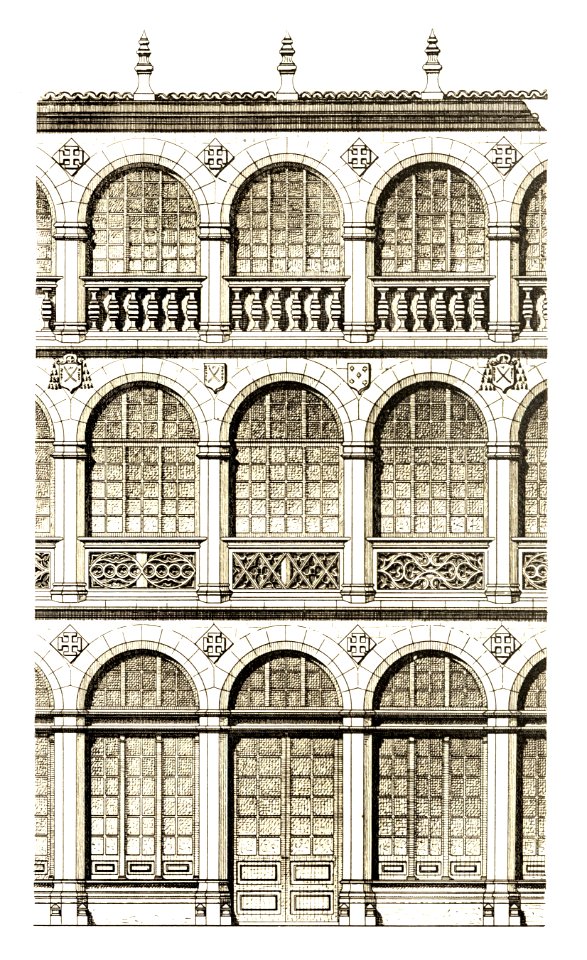 119a Tafel 9 Valladolid, Hof im Hospital zum Hl. Kreuz