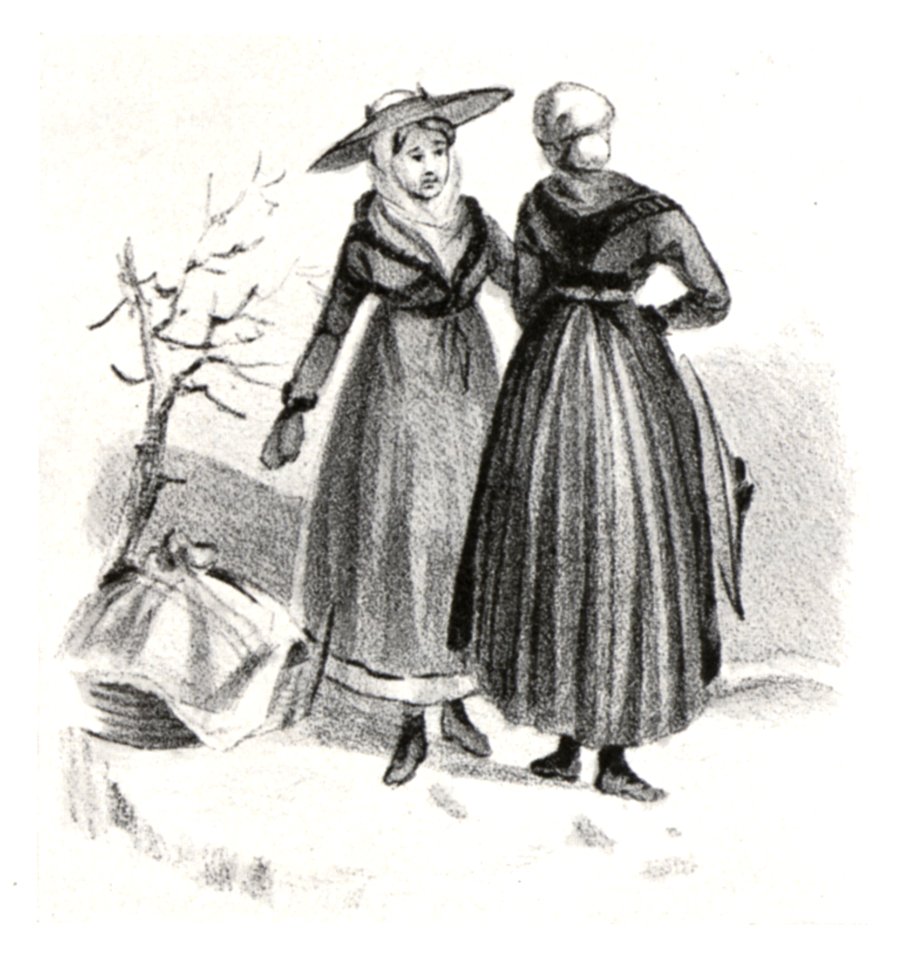 120 Bäuerin aus der Gegen Ober-Andritz in Winterkleidern (Grätzer Kreis), Lith. um 1860 unbek. Künstler