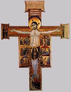 13th-century unknown painters - Crucifix with the Stories of the Passion - WGA23865