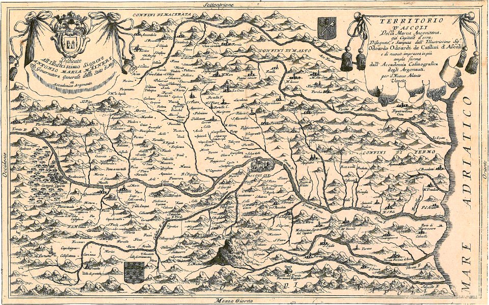 12 - Territorio D'Ascoli Della Marca Anconitana già Capitale d'Essa, 1690-99 - Vincenzo Coronelli
