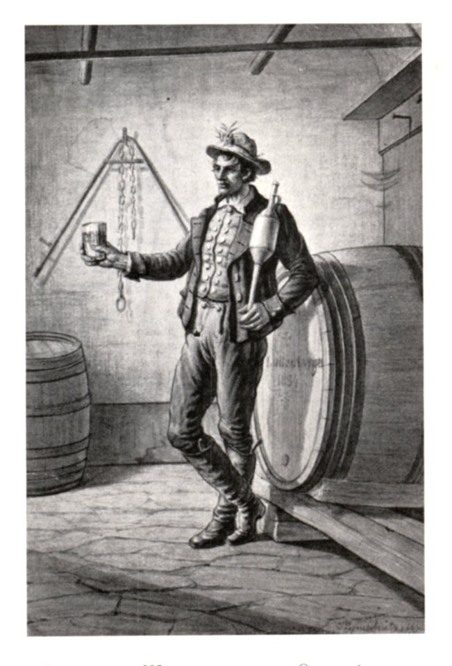 126 Winzer aus der Luttenberger Gegend, Aquarell von J. Lepuschütz, 1892