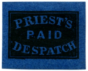 121L7 1851 Priest's Despatch - Paid (2c blue)
