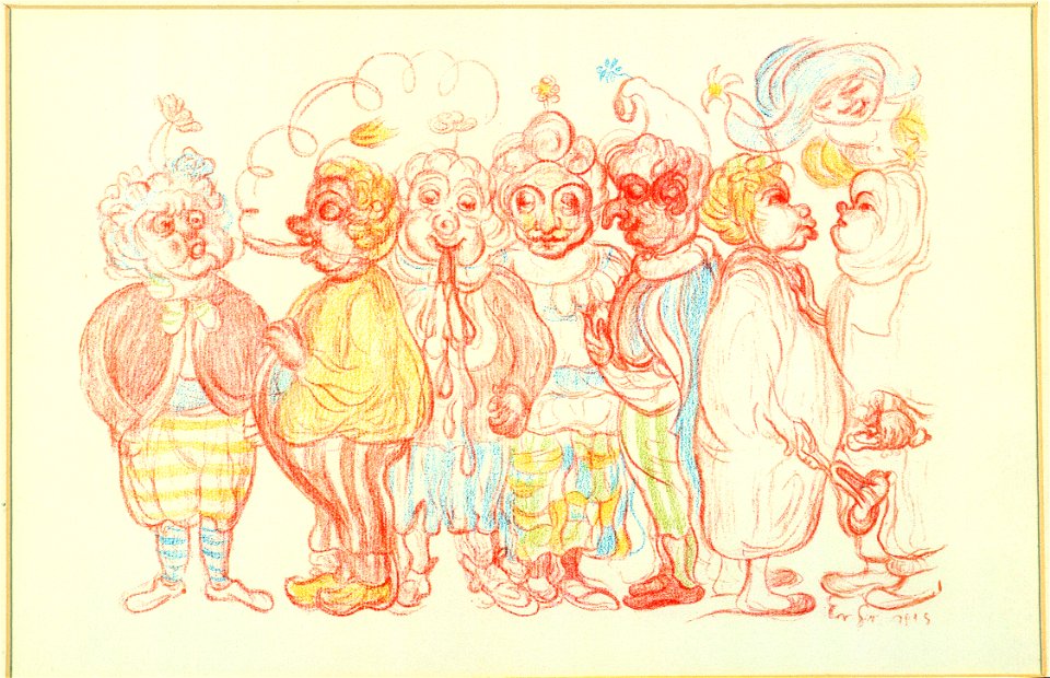 12. Grimacet, Craco-Cigaret... (uit- La Gamme d'Amour), James Ensor, Mu.ZEE Oostende, SM001228