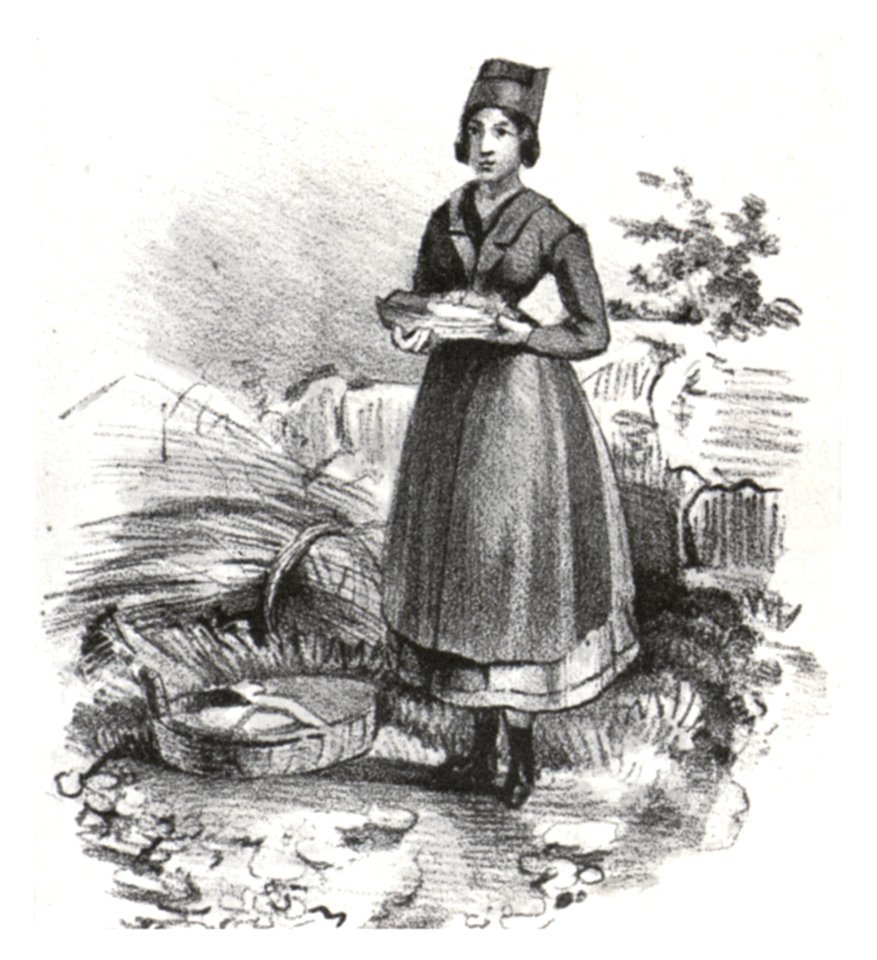 122 Mädchen aus der Gegend St. Peter (Grätzer Kreis), Lith. um 1860 unbek. Künstler