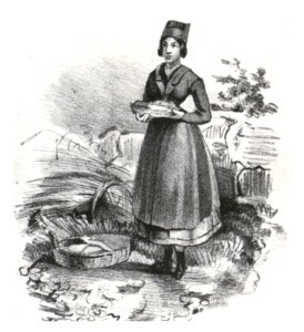 122 Mädchen aus der Gegend St. Peter (Grätzer Kreis), Lith. um 1860 unbek. Künstler