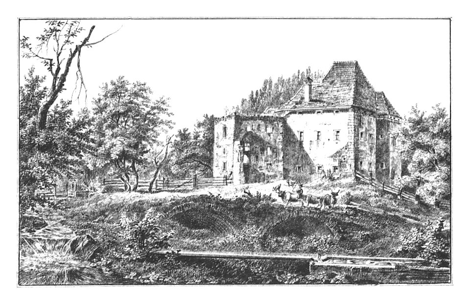 122 Ruine Hart bei Kindberg - lith. Joseph Kuwasseg - J.F.Kaiser Lithografirte Ansichten der Steiermark 1830