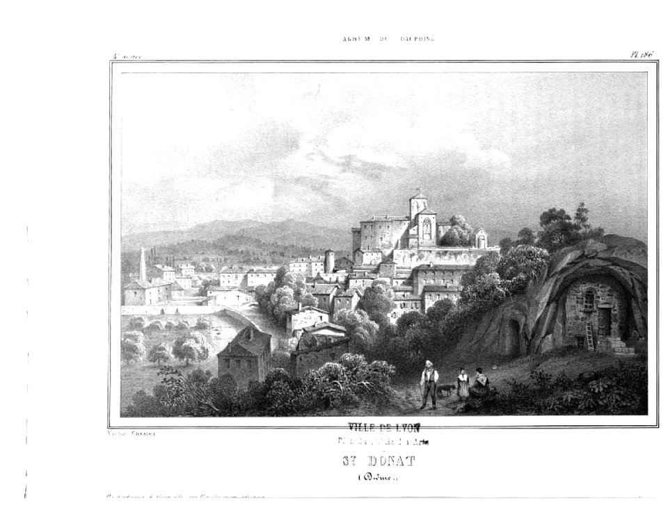 1235 album dauphiné, St Donat, Drome, by VC