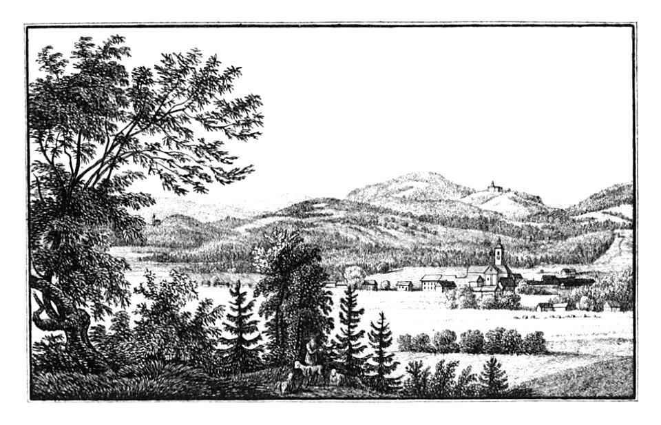 131 Hitzendorf im Kainachtale - J.F.Kaiser Lithografirte Ansichten der Steiermark 1830