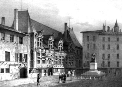 1340 album dauphiné, Palais de Justice, Place St André, Grenoble, by VC cropped