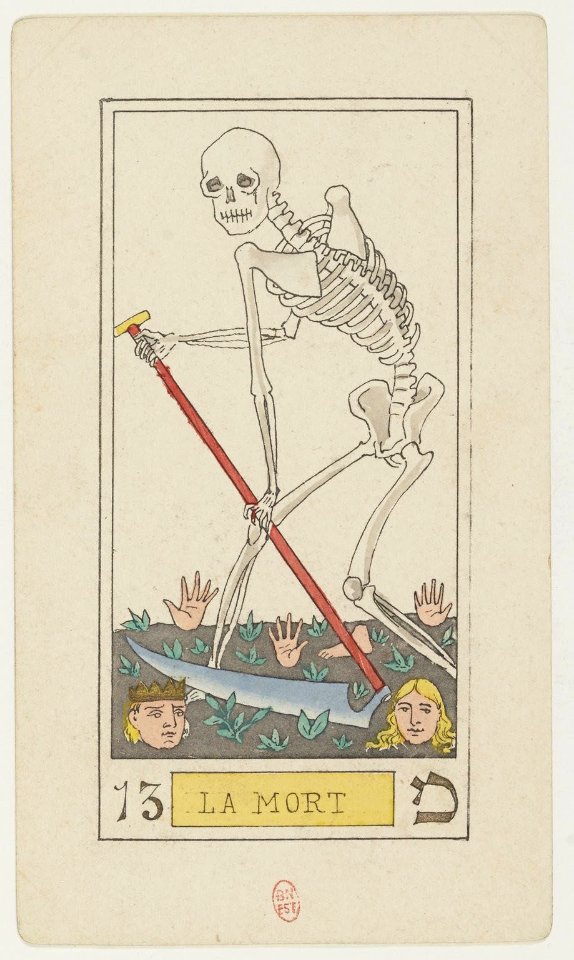 13 La Mort, Oswald Wirth Tarot Deck 1889 BnF