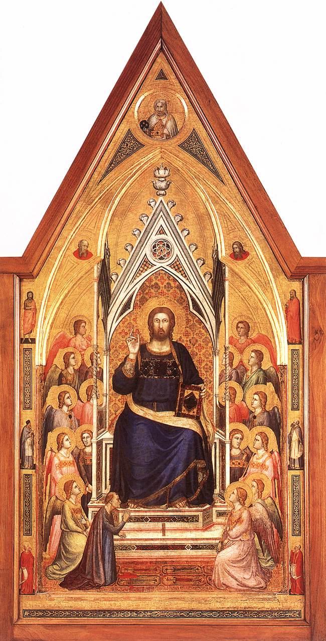 Giotto di Bondone - The Stefaneschi Triptych - Christ Enthroned - WGA09351