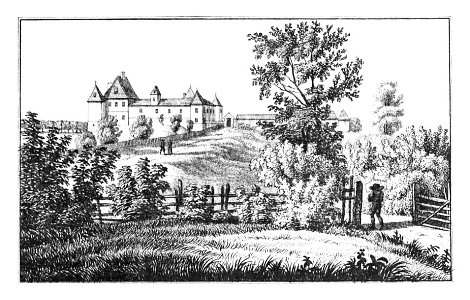 133 Schloß Hohenbrugg-Weinberg, Gezeich. v. Kuwasseg, lith. v. Folwarczni - J.F.Kaiser Lithografirte Ansichten der Steiermark 1830