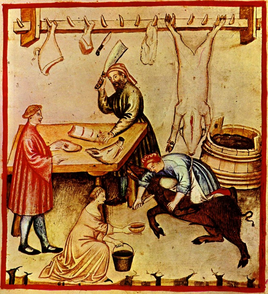 13-alimenti,carni suine,Taccuino Sanitatis, Casanatense 4182