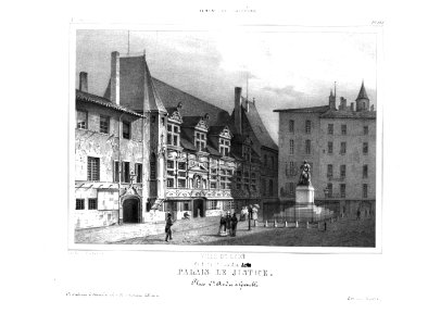 1340 album dauphiné, Palais de Justice, Place St André, Grenoble, by VC