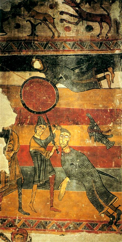 12th-century unknown painters - The Fight between David and Goliath - WGA19692