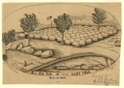 129th Reg + ILL Volls. (sic) at camp Lady Polk, Nashville, Tenn LCCN2004661254