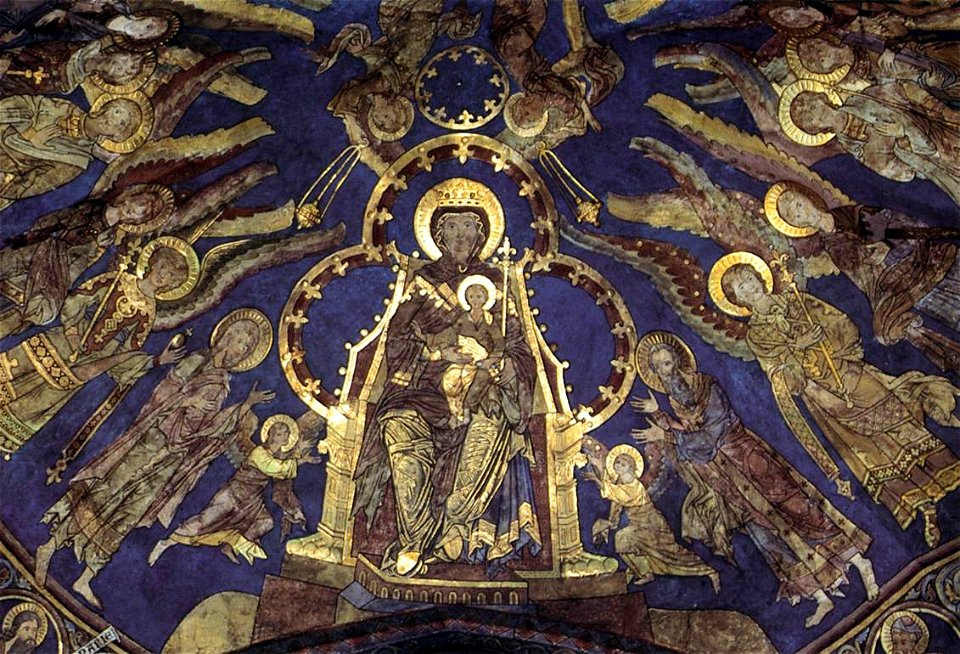 12th century unknown painters - The Virgin Enthroned - WGA19727