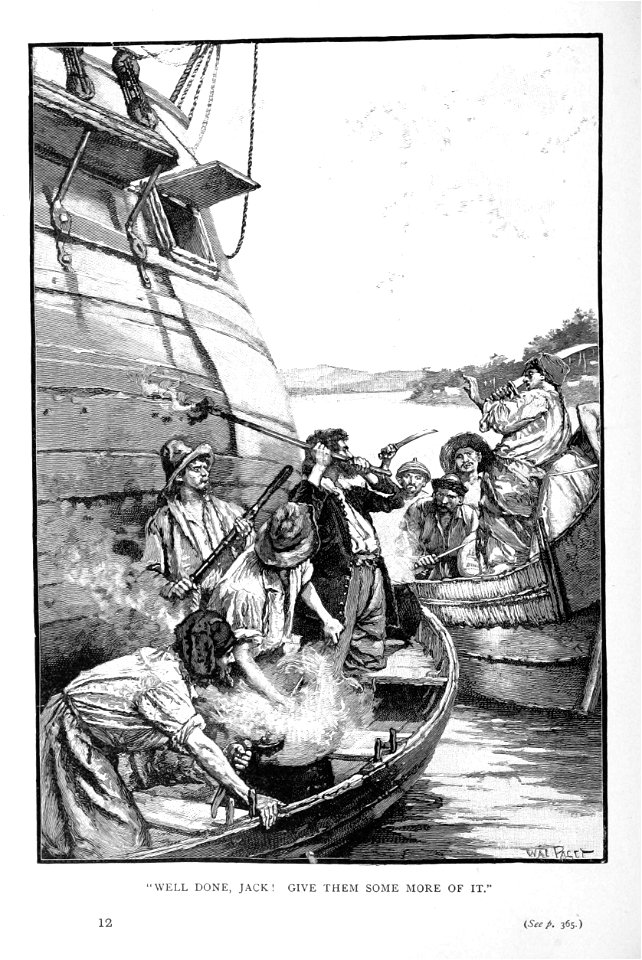 13 Illustration by Walter Paget for fine-art Cassell edition (1891) of Robinson Crusoe - by courtesy of British Library