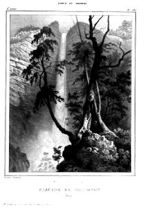 1390 album dauphiné, cascade de Craponot, Isère, by VC