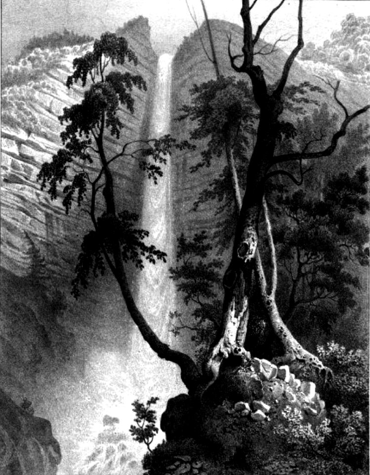 1390 album dauphiné, cascade de Craponot, Isère, by VC cropped