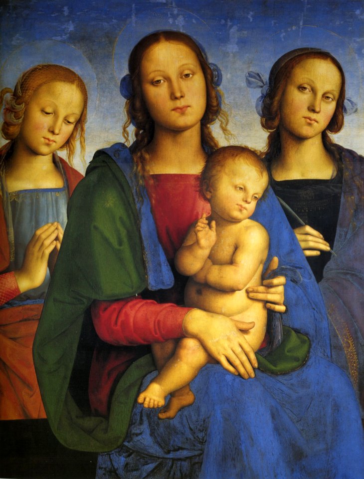 Perugino madonn child with st catherine st ros 1493 (21735913473)
