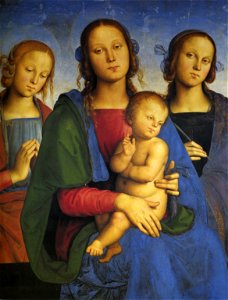 Perugino madonn child with st catherine st ros 1493 (21735913473)
