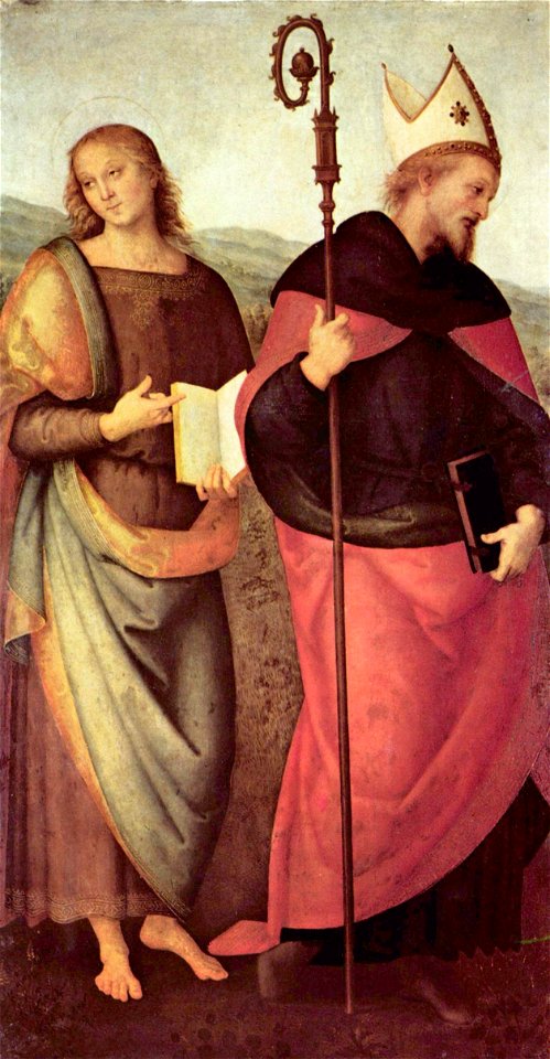 Perugino altarpiece st augustine scene john tufer st augustine 1510 (22168947140)