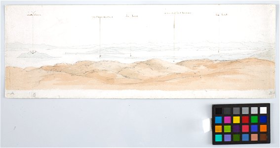 Part 1 of 'The Panorama from the Isthmus' showing edge of Rangitoto and Motukorea to Tamaki Strait, with Coromandel Range in the background (48752744973)