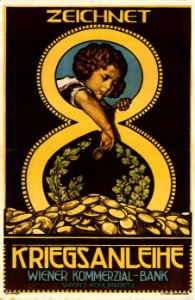 14 Sammlung Eybl Österreich. Alfred Offner. Zeichnet 8. Kriegsanleihe. 1918, edit