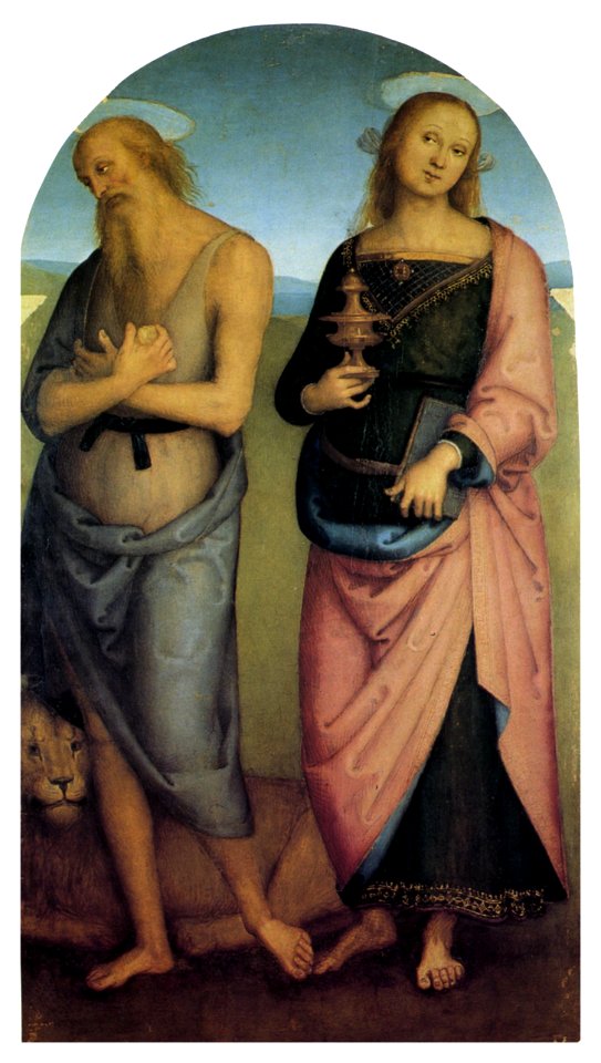 Perugino pal di sant agostino st jerome sant mari magdalen 1523 (22344027332)