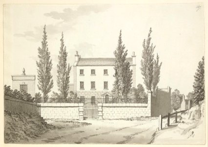 A Gentleman's House at Brislington by Samuel Hieronymus Grimm 1789. Free illustration for personal and commercial use.