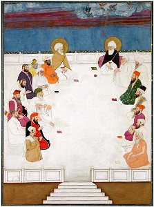 A group of Indian saints and holy men, including Mullah Shah and Aurangzeb, seat (6125078692)