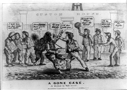 A gone case. A scene in Wall-Street LCCN2008661293. Free illustration for personal and commercial use.