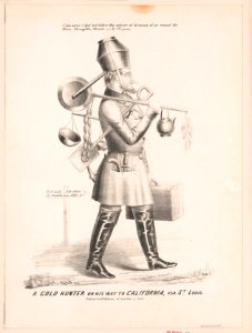 A gold hunter on his way to California, via, St. Louis LCCN2003679811