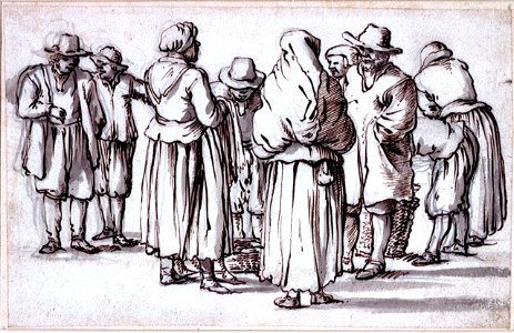 A group of nine fishing people RMG PV5171