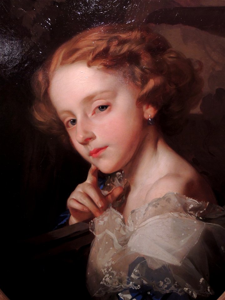 A girl by Ivan Makarov (1852, Rybinsk) detail
