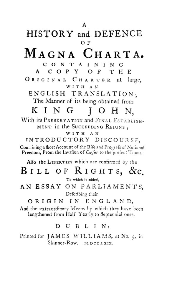 A History and Defence of Magna Charta-005