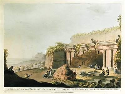 A grotto cut in the rock near Lindo, in Rhodes - Mayer Luigi - 1803