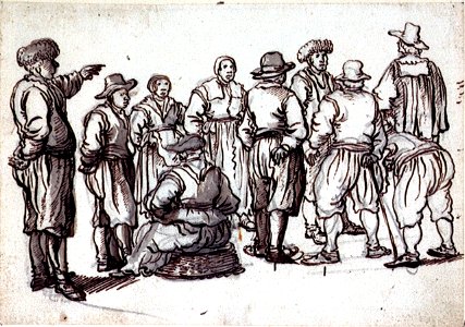 A group with a woman seated and nine people standing RMG PV5170