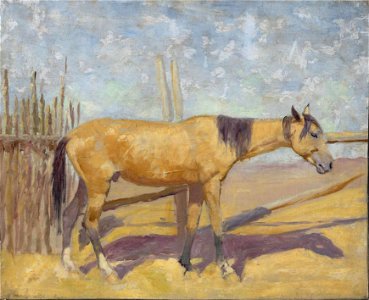 A Horse by a Fence by Frank Reed Whiteside