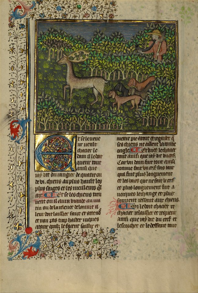 A Hunter and Dogs Pursuing a Fallow Deer - Google Art Project